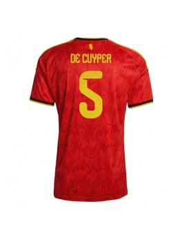 Moški Nogometna dresi replika Belgija Maxim De Cuyper #5 Domači SP 2026 Kratek rokav